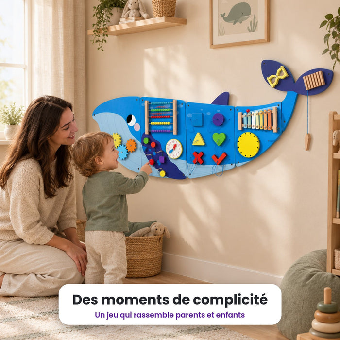 Busy board mural Baleine : enfant qui joue
