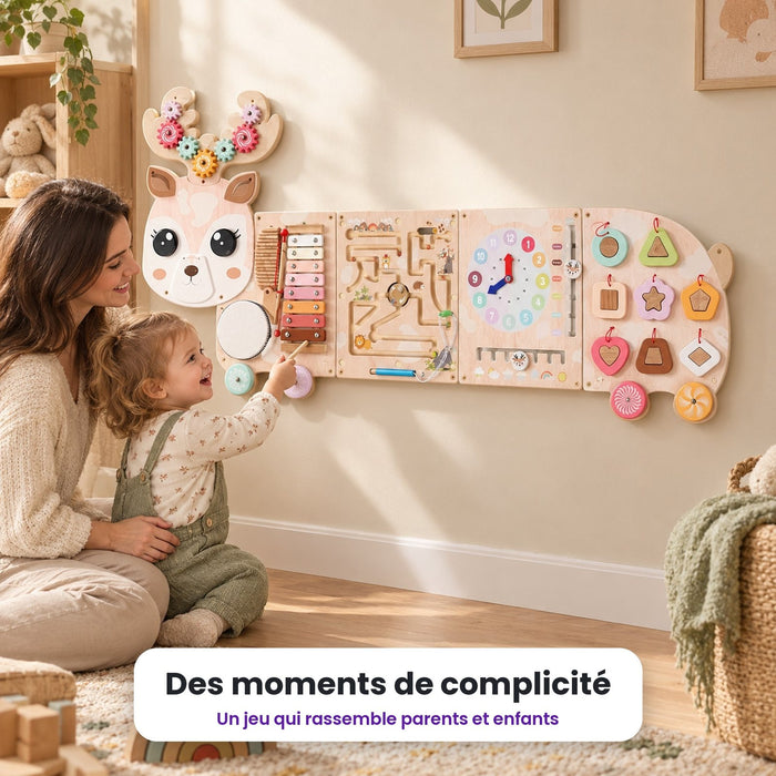 Busy board mural Cerf : enfant qui joue