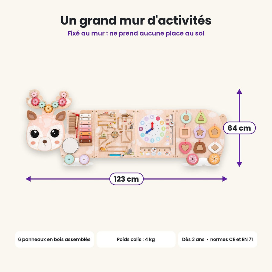 Dimensions du busy board Cerf