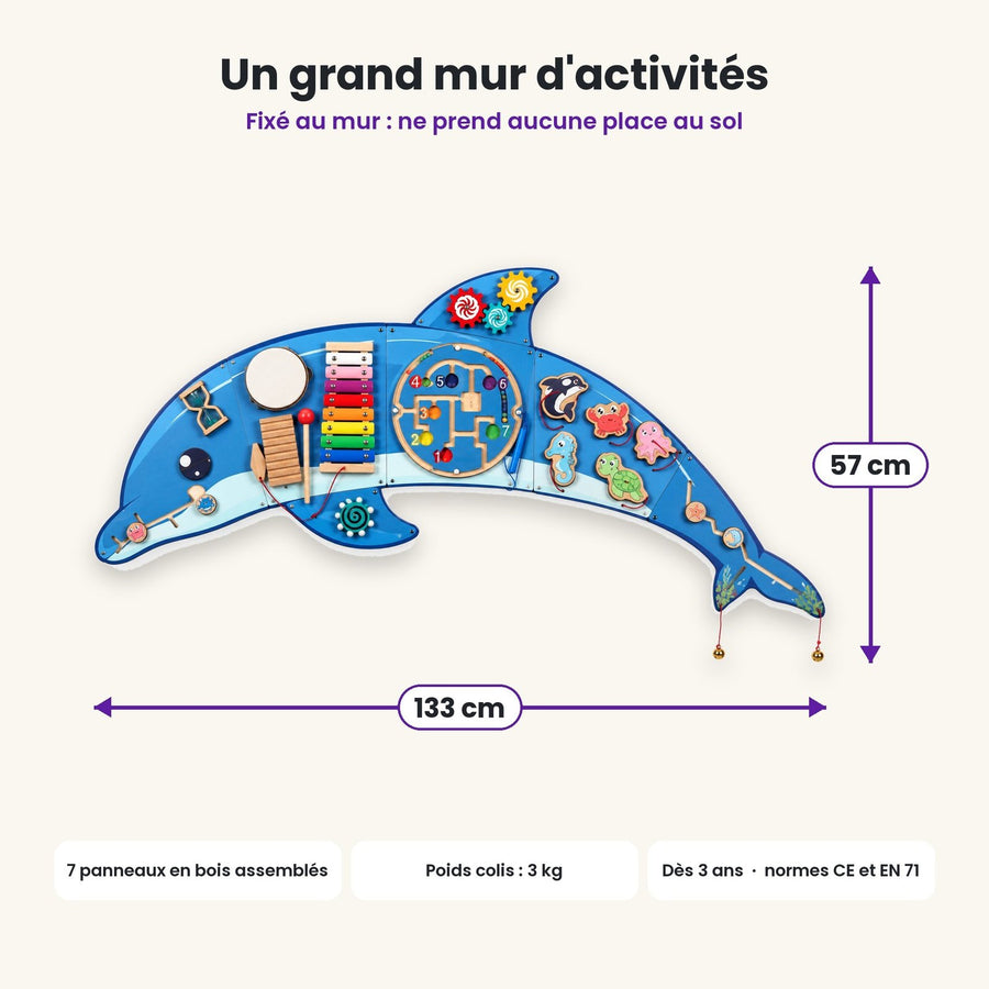 Dimensions du busy board Dauphin