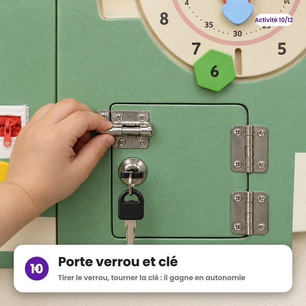 Porte verrou et clé