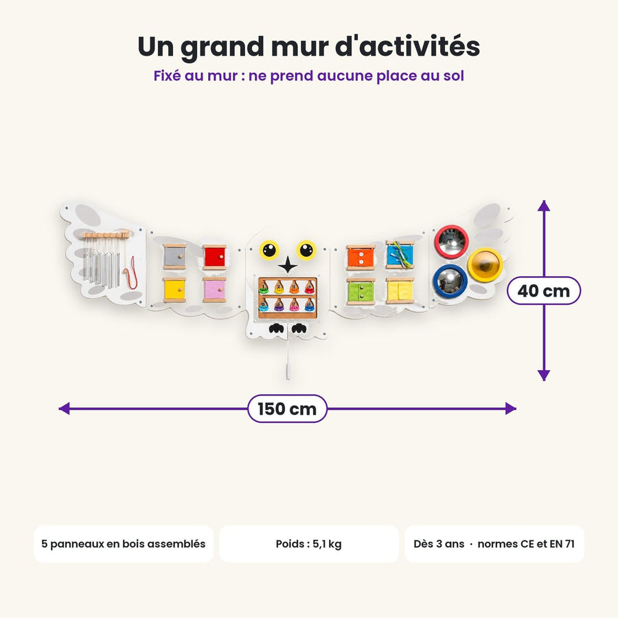 Dimensions du busy board Hibou