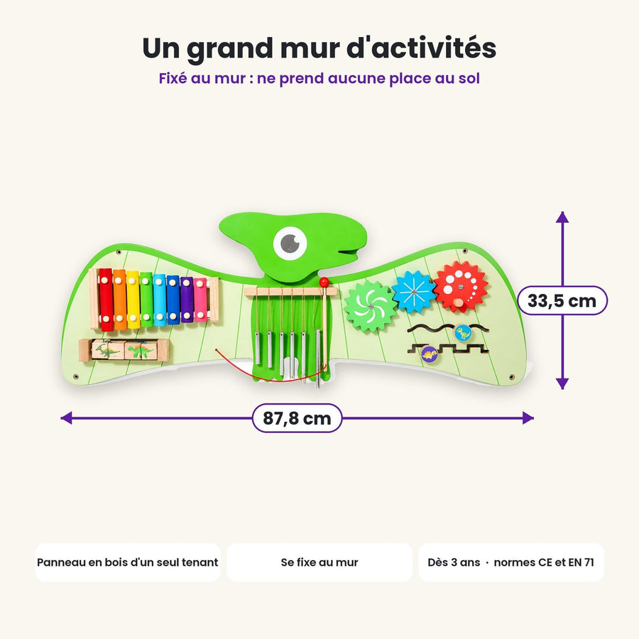 Dimensions du busy board Ptérosaure