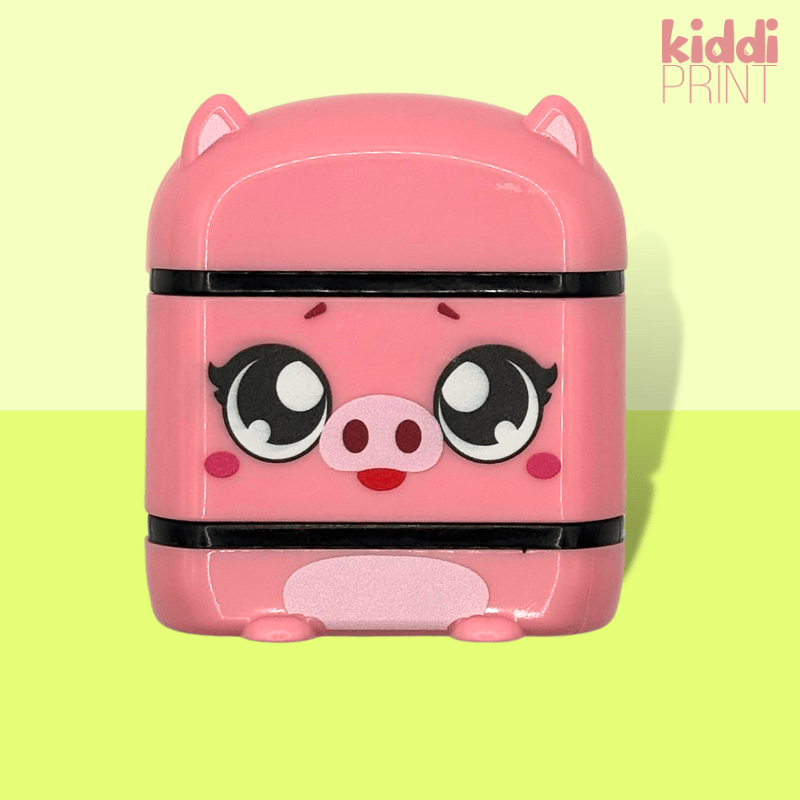 kiddiprint.com Tampon Cochon Stamppi+ - Tampon Textile Personnalisé Double Face Pour Vêtement