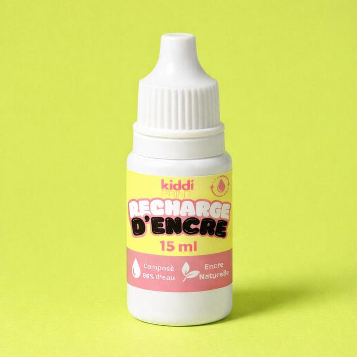 kiddiprint.com Recharge encre Encre Blanche Recharge Encre textile 15ml tampon encreur personnalisé
