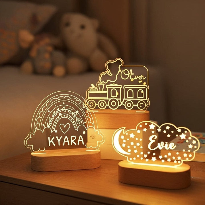 kiddiprint.com Veilleuse Kiddilight™ - Veilleuse LED Personnalisée - Douceur et Rêverie pour Chambre d'Enfant