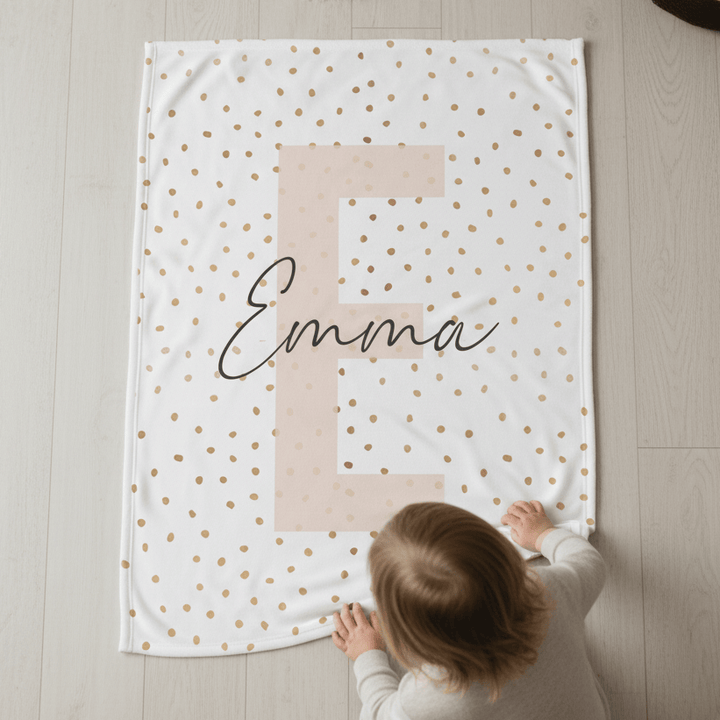 kiddiprint.com Couverture KiddiMinky™ Flakes - Couverture Plaid Personnalisée Bébé