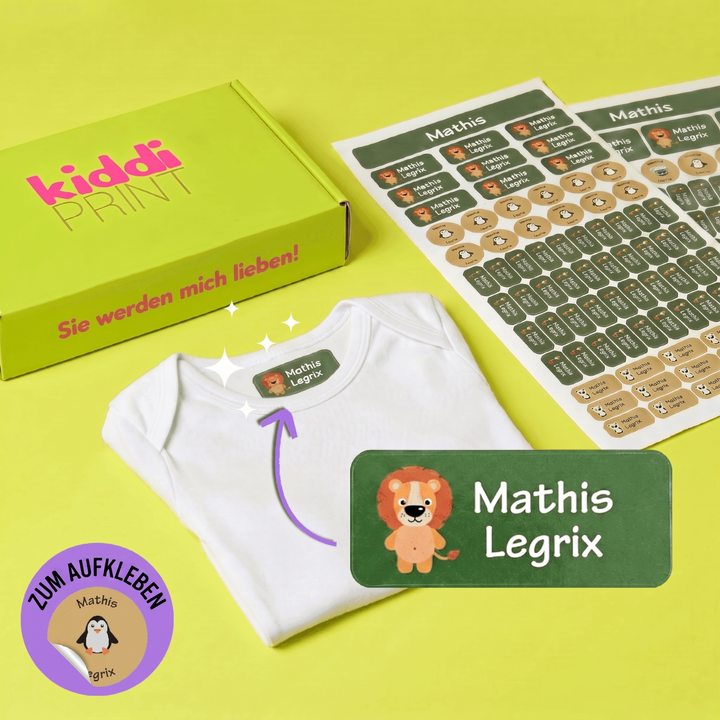kiddiprint.com KiddiTag - Étiquettes Vêtement et Objet Autocollantes Personnalisées