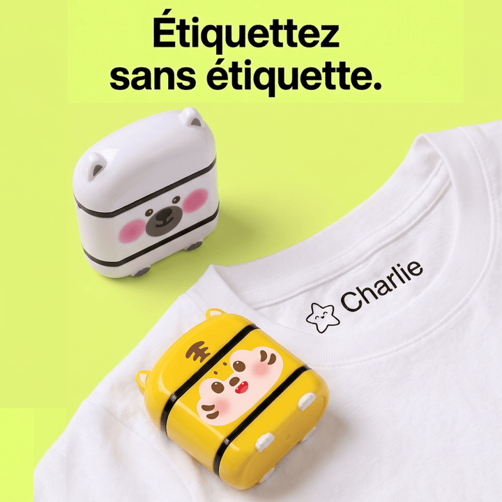 kiddiprint.com Tampon Pack Complet Stamppi+ — Tampon Textile Double Face pour Vêtements
