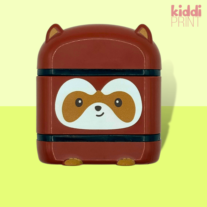 kiddiprint.com Tampon Raton Laveur Stamppi+ - Tampon Textile Personnalisé Double Face Pour Vêtement