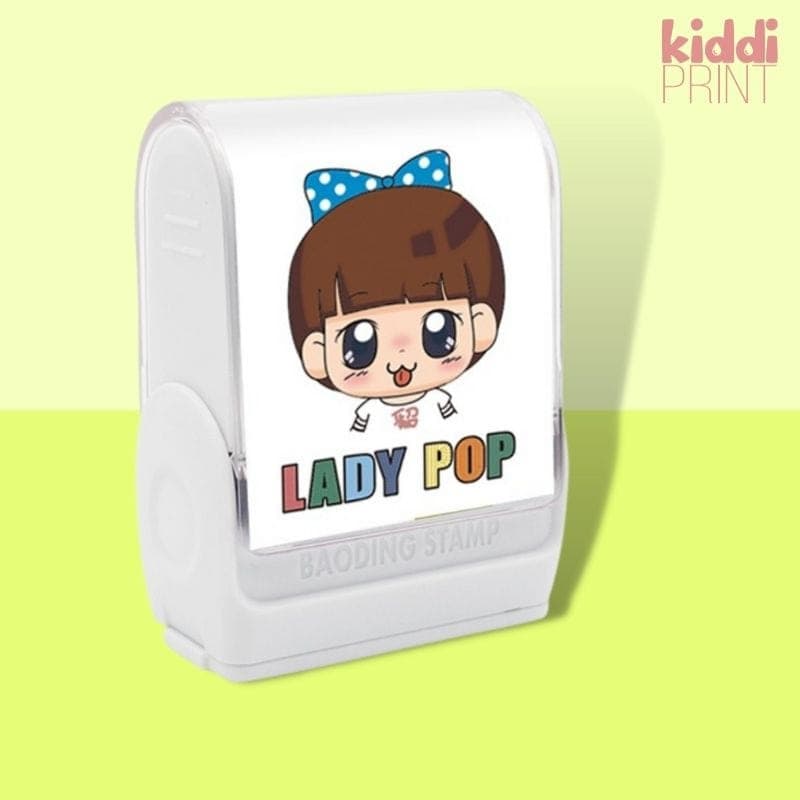 kiddiprint.com 0 Lady Pop Stamppi™ - Cartoon Mignon Tampon Personnalisé