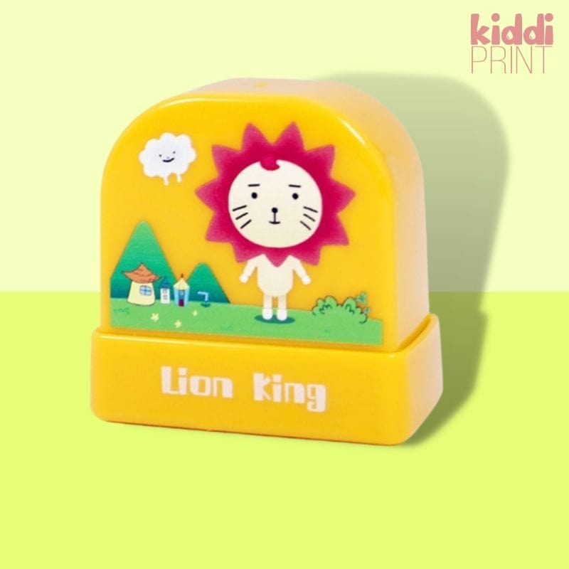 kiddiprint.com 0 Lion Jaune Stamppi™ - Cartoon Animal Tampon Personnalisé